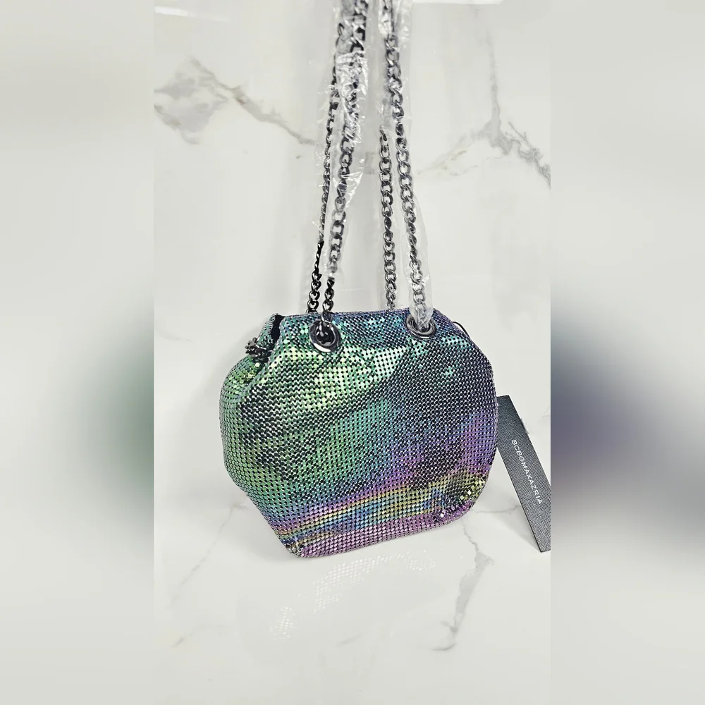 BCBG Metallic Evening‎ Bucket Purse New With Tags - Picture 5 of 8